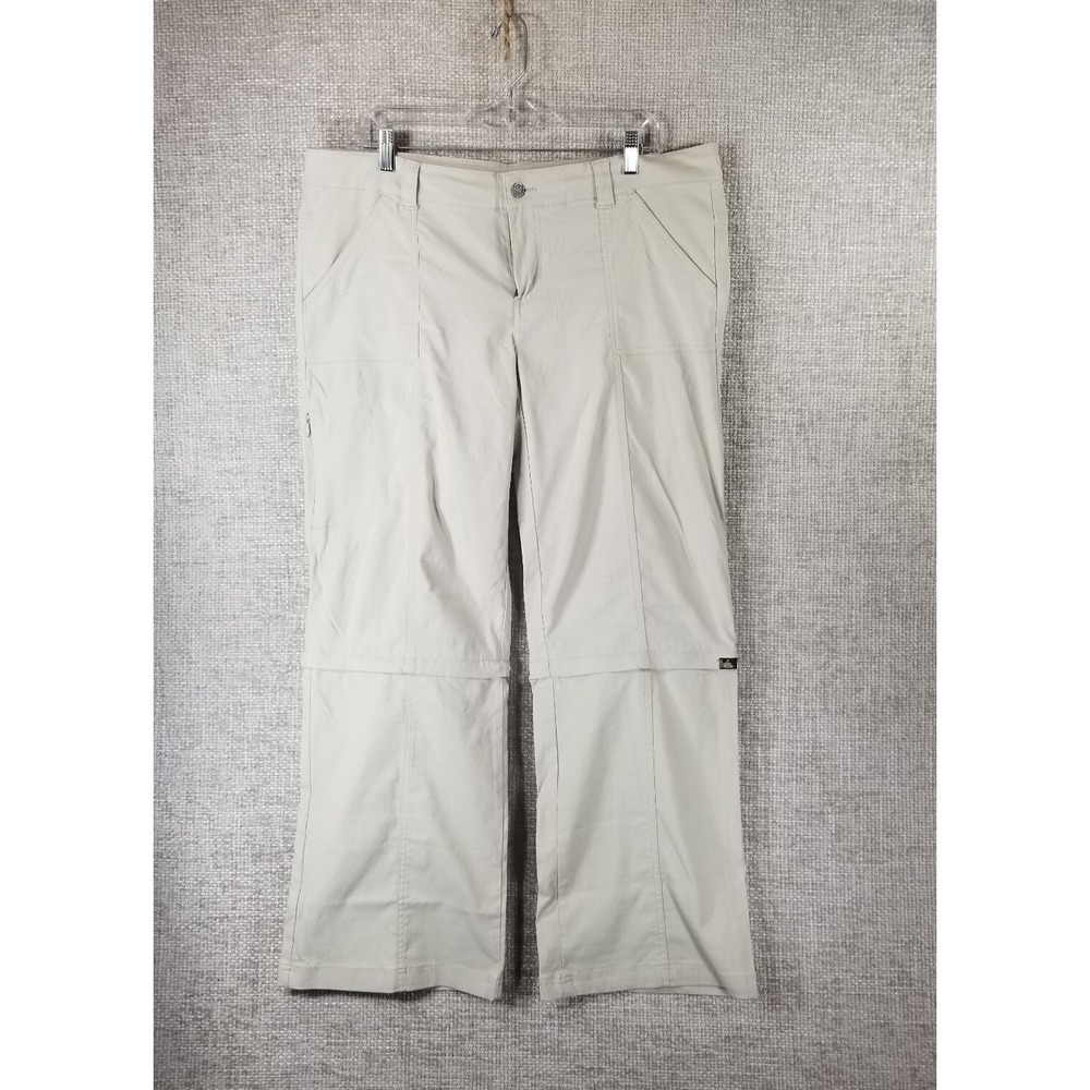Prana Monarch Convertible Hiking Pants Womens 14 Beige (38x30) Stretch Gorpcore